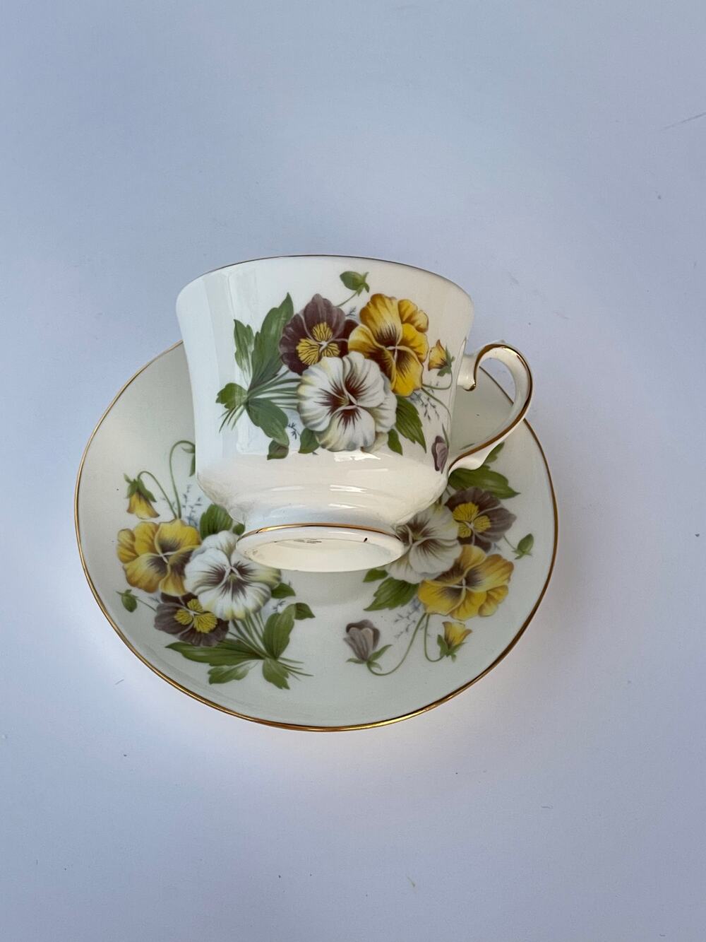 Vintage Duchess Bone China Porcelain English Cup & Saucer